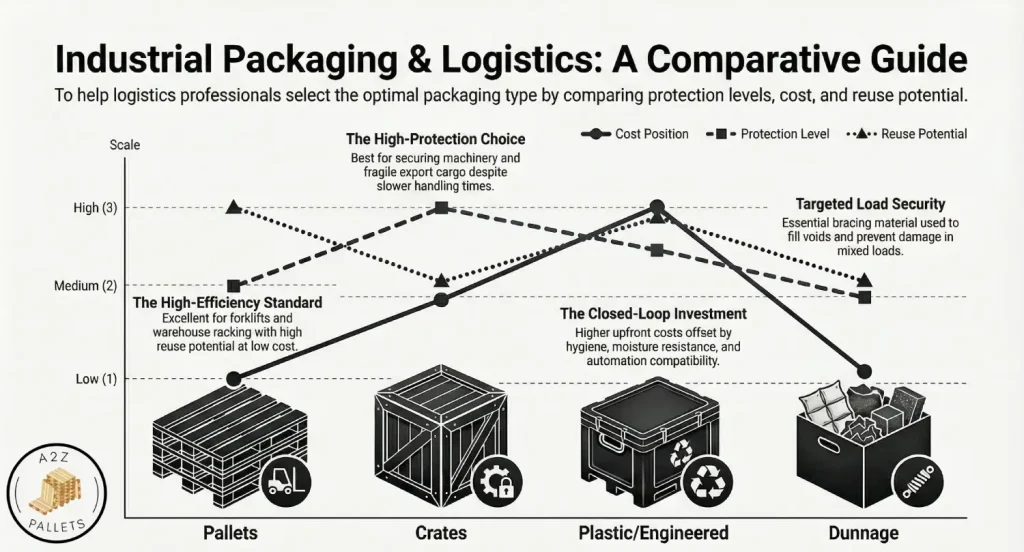 Pallets vs Crates vs Dunnage Comparison – Australia