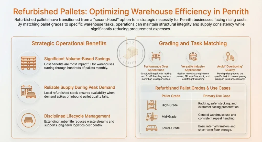 refurbished pallets Penrith benefits and pallet grading use cases