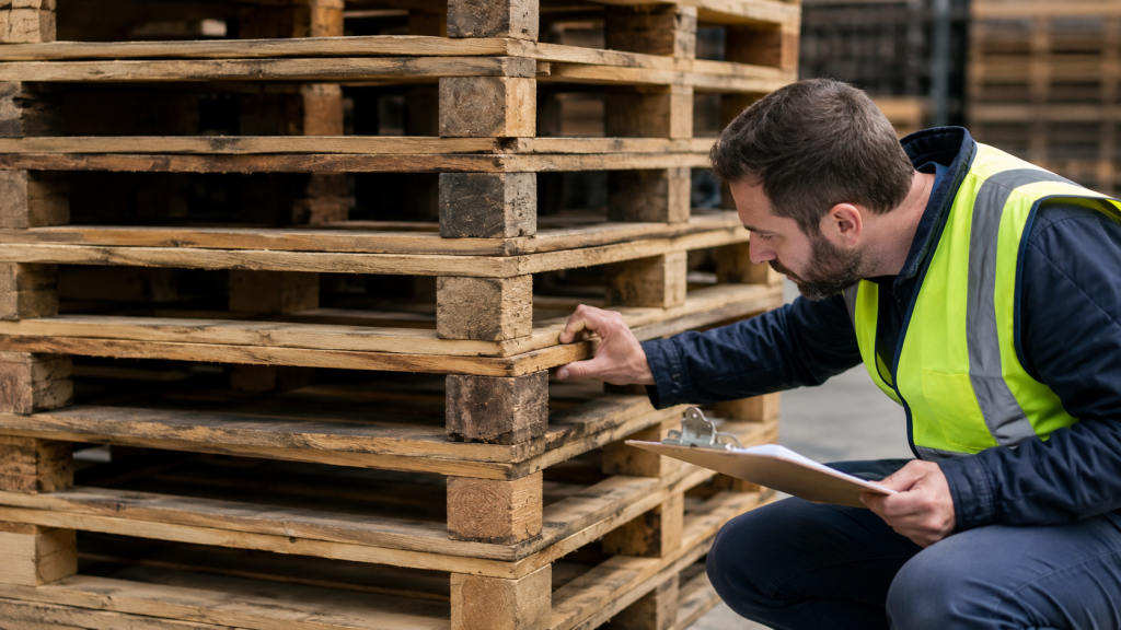Inspection of recycled timber pallets